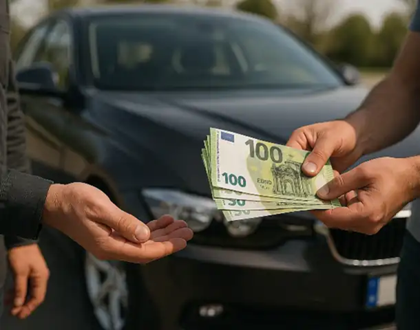 Sicherstellung eines fairen Barkaufs bei einem Autoankauf in Erfurt, direkt beim Verkäufer.